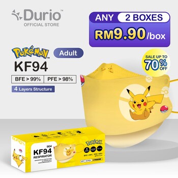 Durio 904 Pokémon KF94 -Pikachu - (10 Pcs)